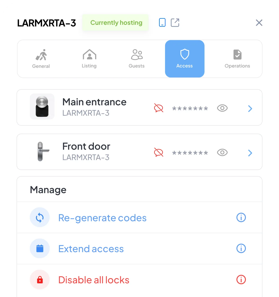 Manual control feature screenshot