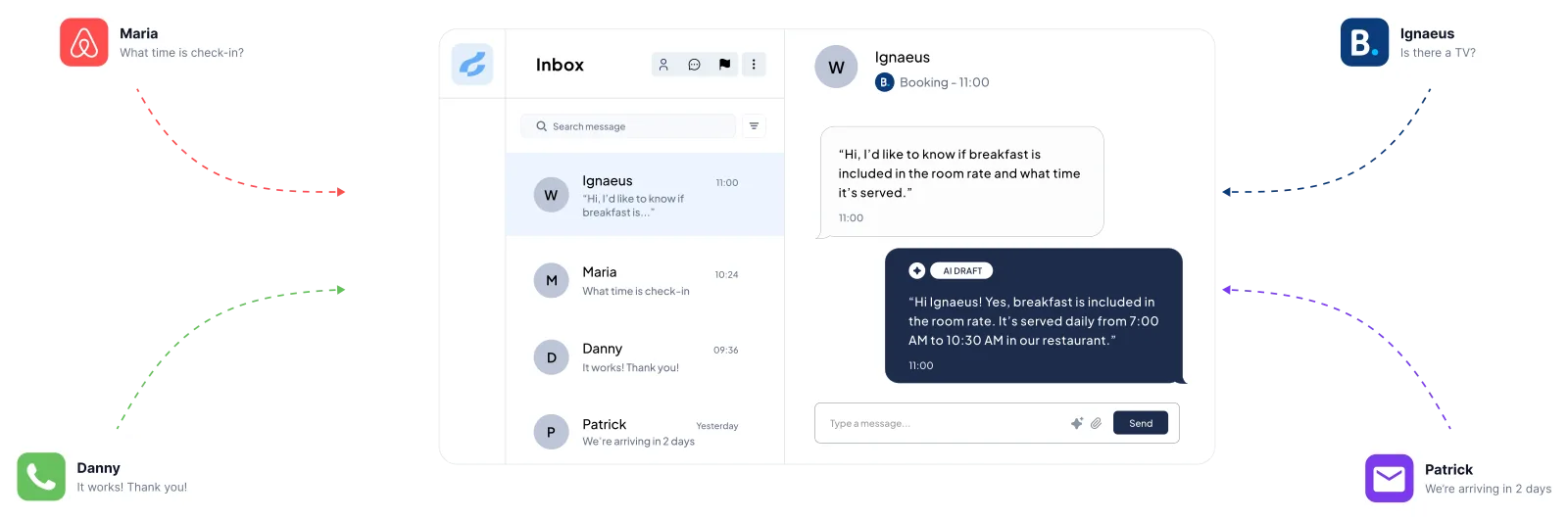 Anatomy of a unified inbox product screenshot