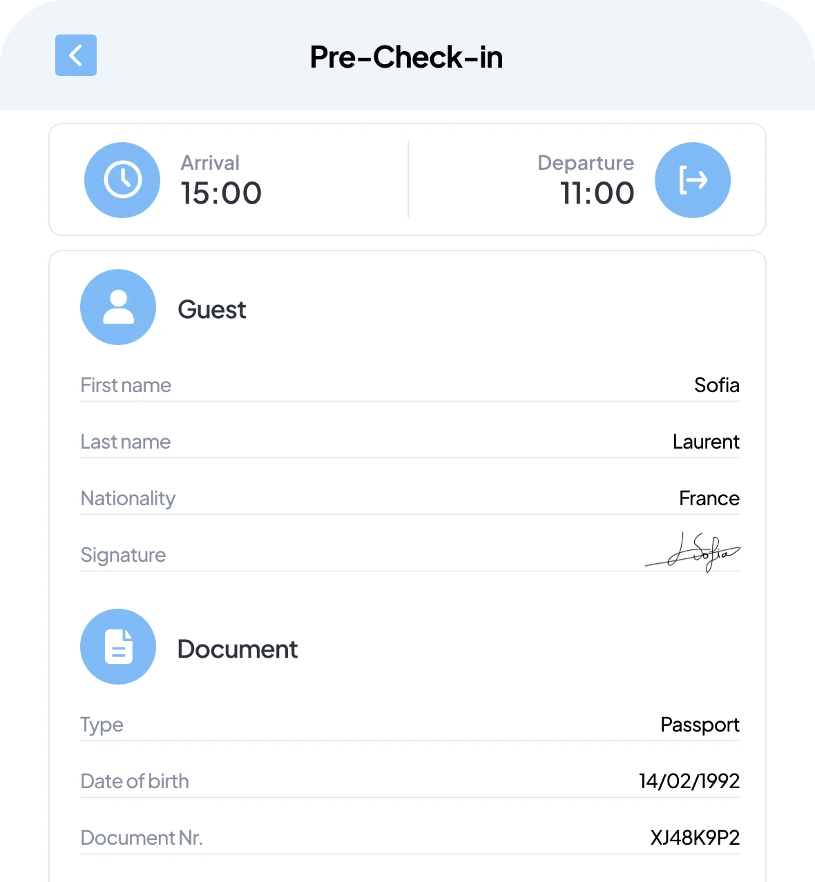 Identity verification feature screenshot