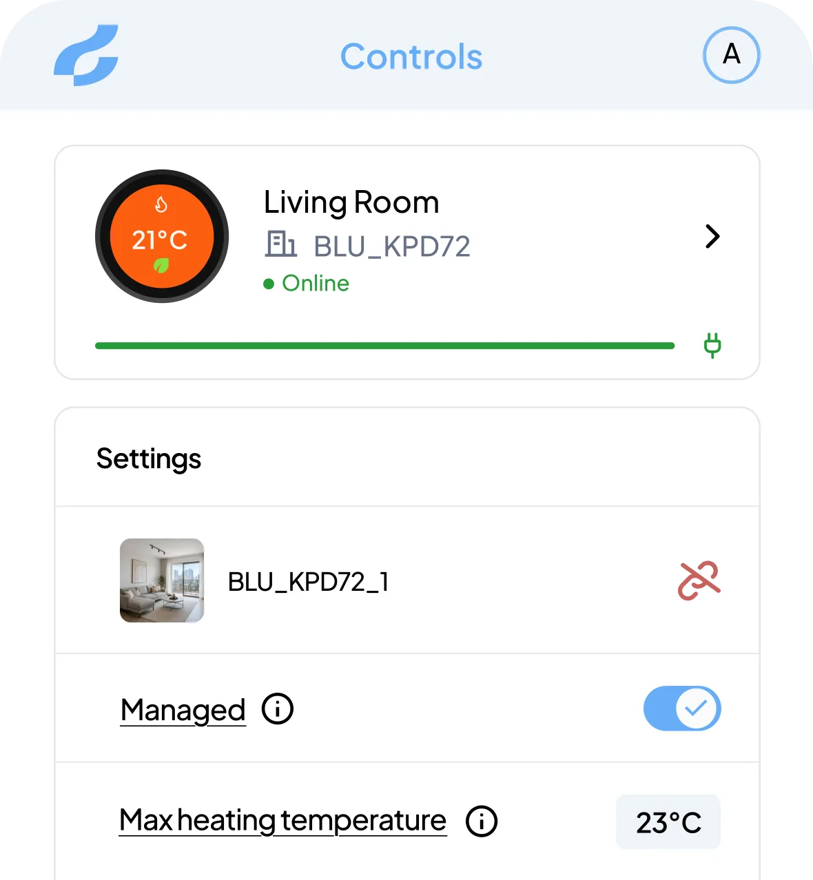 Managed mode feature screenshot