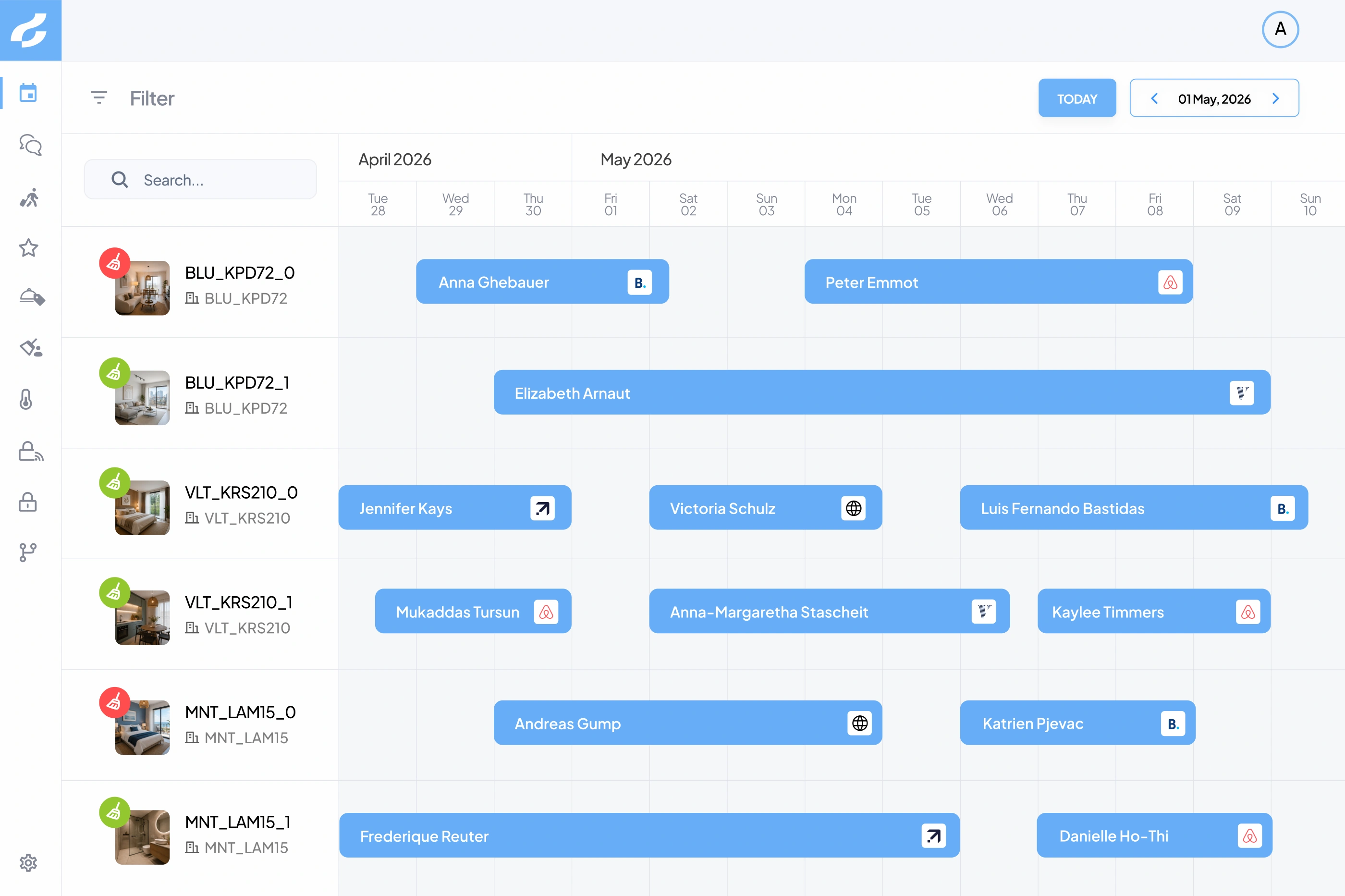 Multi-calendar interface preview